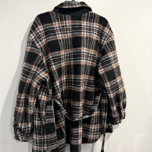 NEW SANCTUARY shay shacket in essex plaid  jacket, coat size XXL - Picture 10 of 11